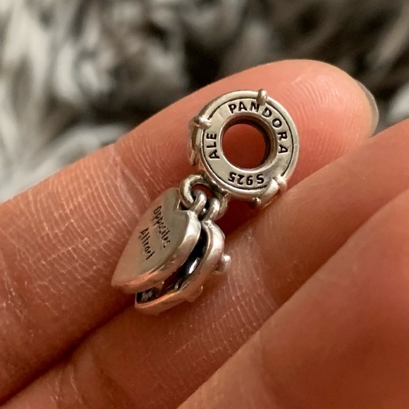 Authentic Pandora x Disney Lady and the Tramp Heart Dangle Charm Sterling Silver - Picture 15 of 15